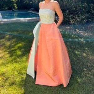 Monique Lhuillier Strapless Corset Gown